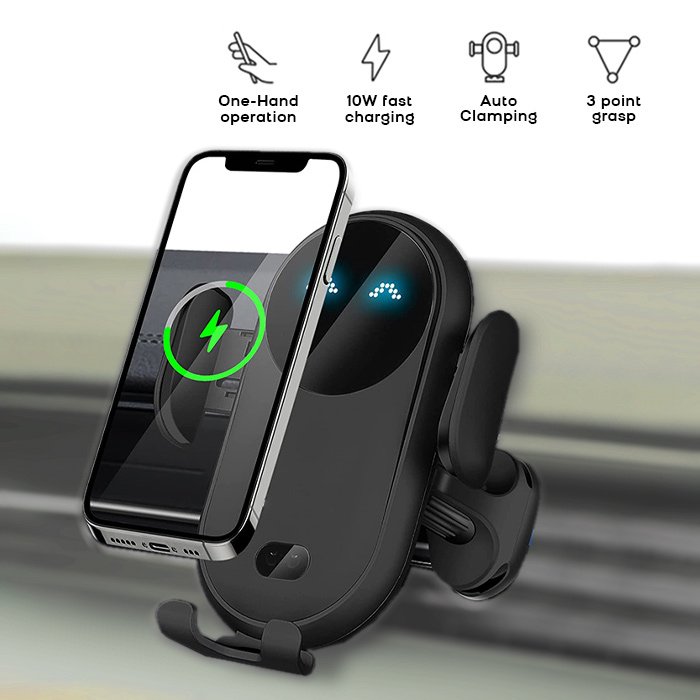 Vezeték nélküli töltő és telefontartó – Chargy