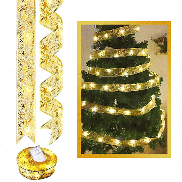 Karácsonyi szalagfények - Ribby