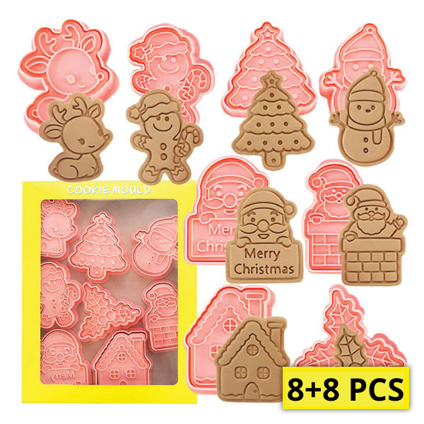 Karácsonyi sütiformák (8 + 8 GRATIS) - Biscuity