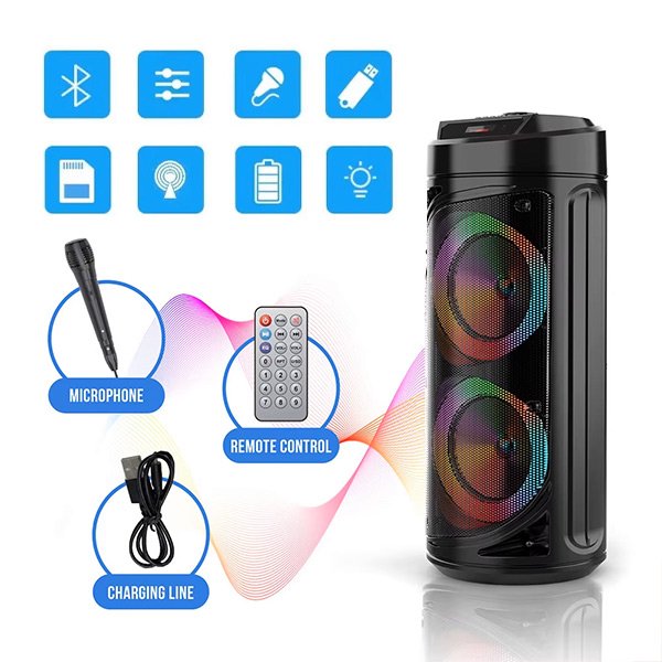 6 az 1-ben hordozható bluetooth hangszóró - Partybox