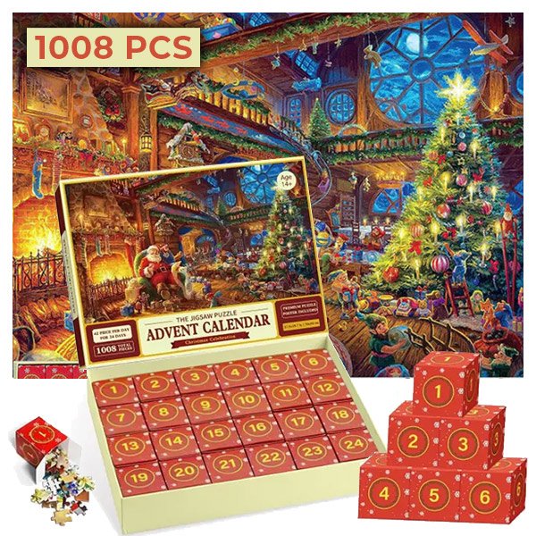 Karácsonyi Adventi Naptár Puzzle-val (1008 darab) – Puzzlex