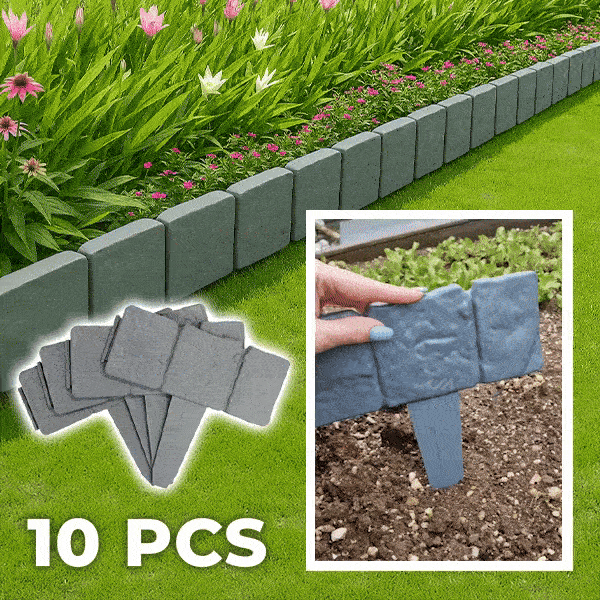 Kerti kerítés utánzat kővel (10 darab) - Stonefency